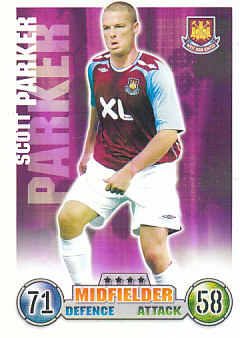 Scott Parker West Ham United 2007/08 Topps Match Attax #302